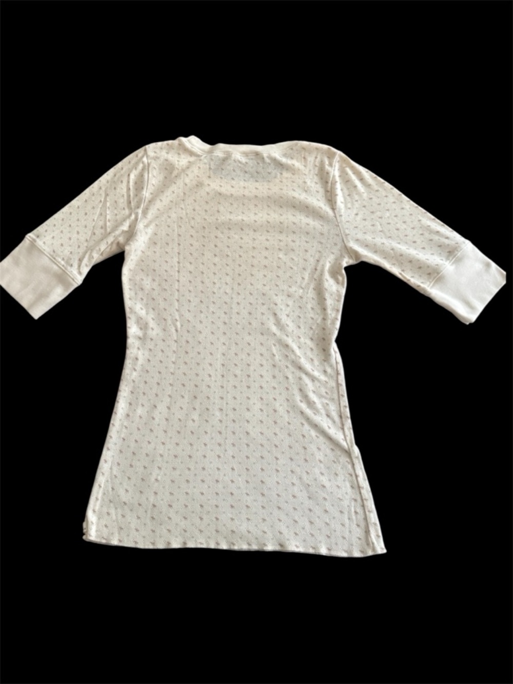 Abercrombie & Fitch Cream Eyelet Short Sleeve Top - Picture 2 of 3